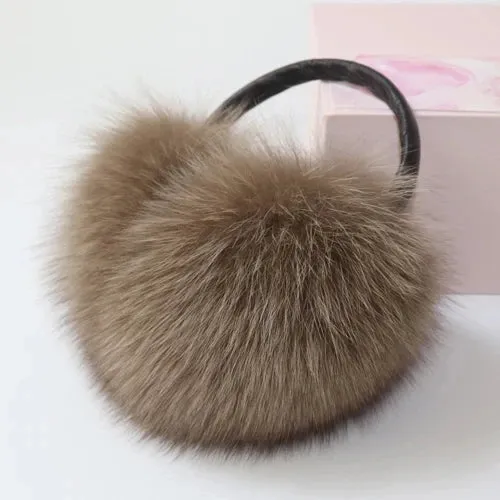 TEEK - Plush Genuine Fox Fluff Earmuffs