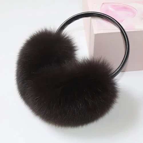 TEEK - Plush Genuine Fox Fluff Earmuffs