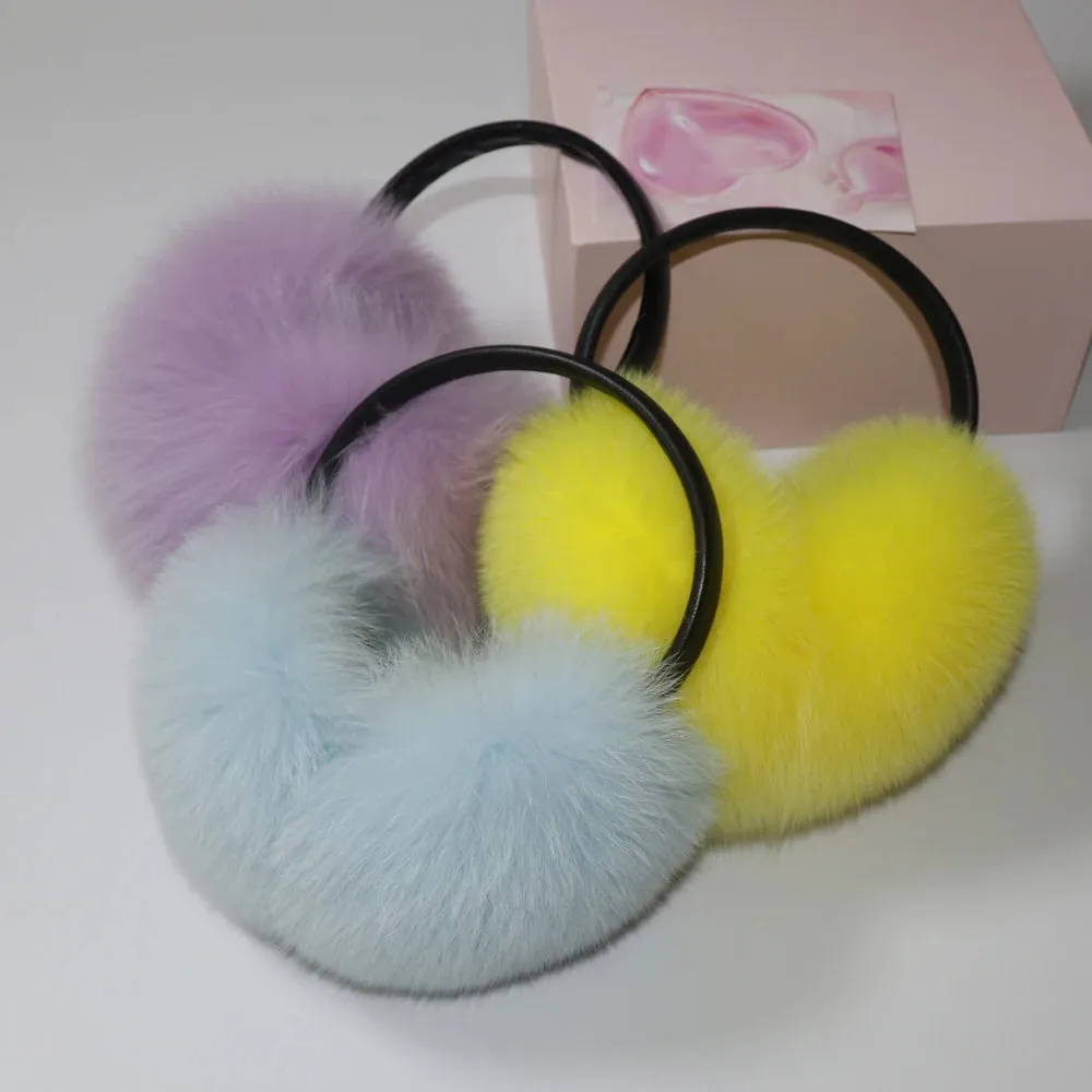 TEEK - Plush Genuine Fox Fluff Earmuffs