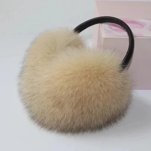 TEEK - Plush Genuine Fox Fluff Earmuffs