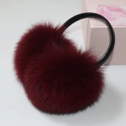 TEEK - Plush Genuine Fox Fluff Earmuffs