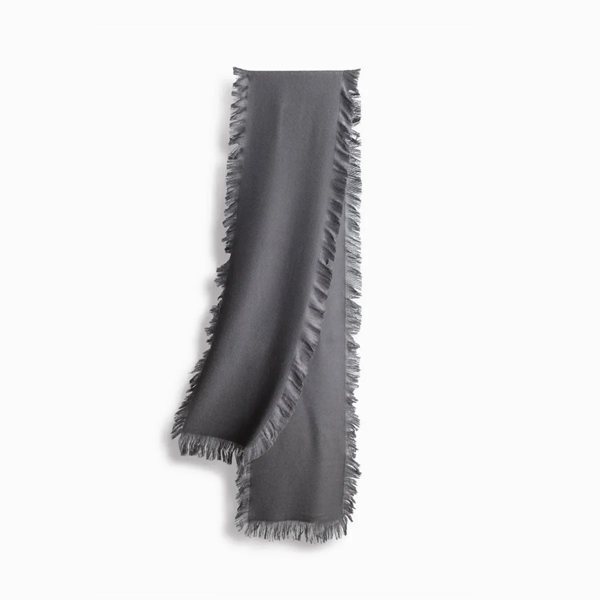 Ugg Fringed Check Wool Scarf Grey