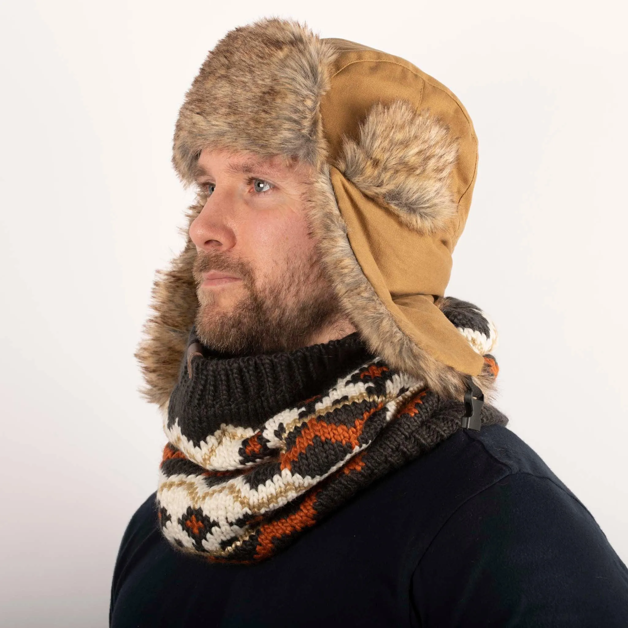 Wax Fur Lumberjack Trapper Hat