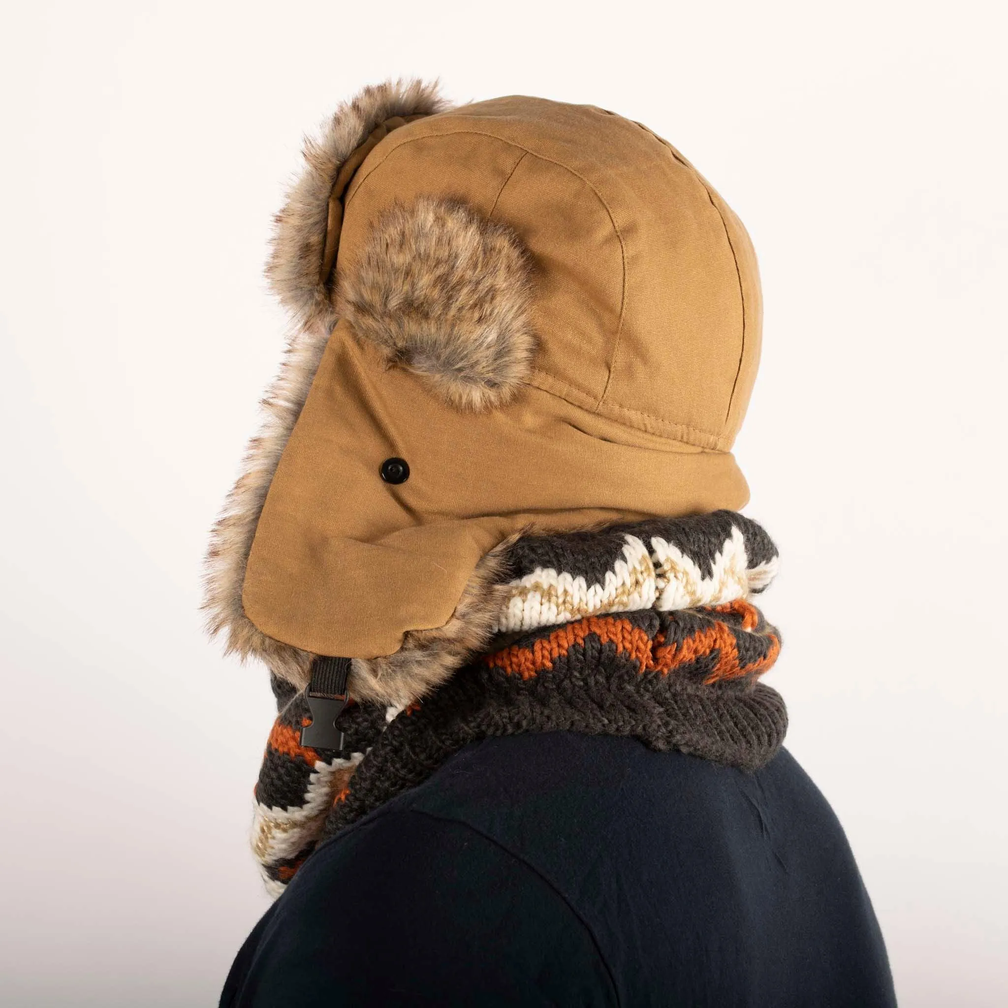 Wax Fur Lumberjack Trapper Hat