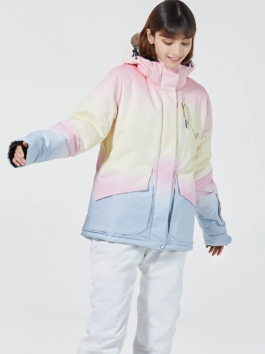 Women Ombre Stretch Ski Jacket