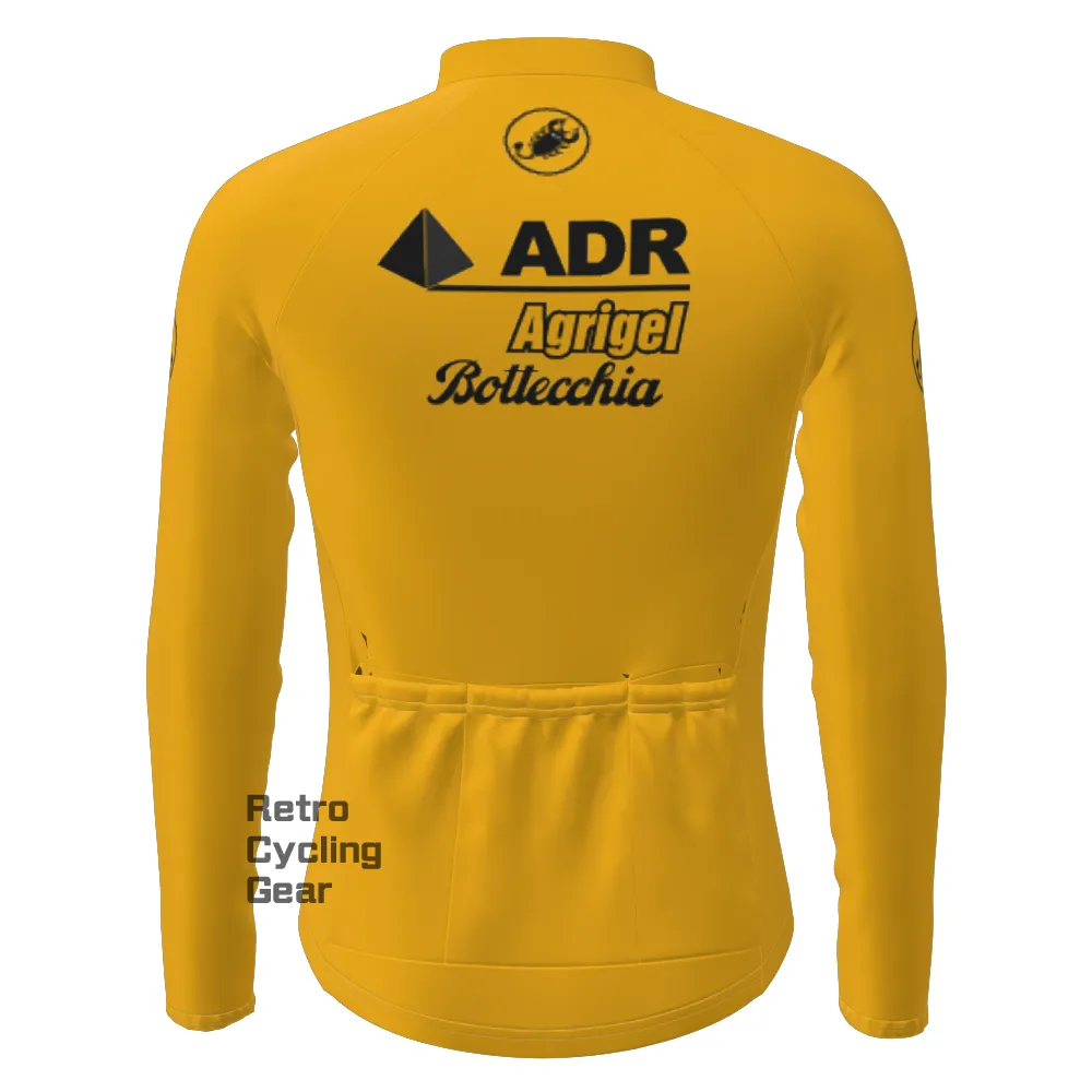 Yellow-ADR Fleece Retro Long Cycling Kits