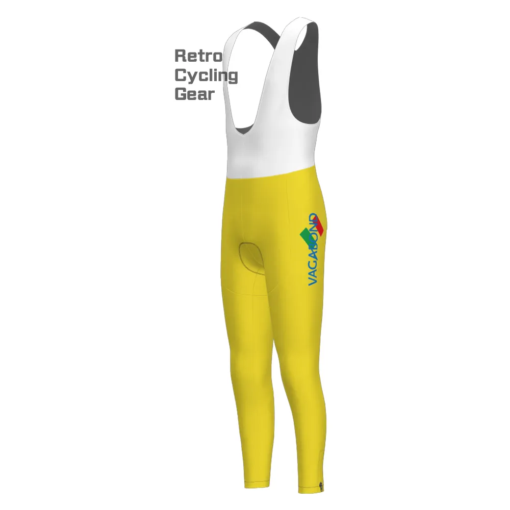 Yellow CARRERA Fleece Retro Long Cycling Kits