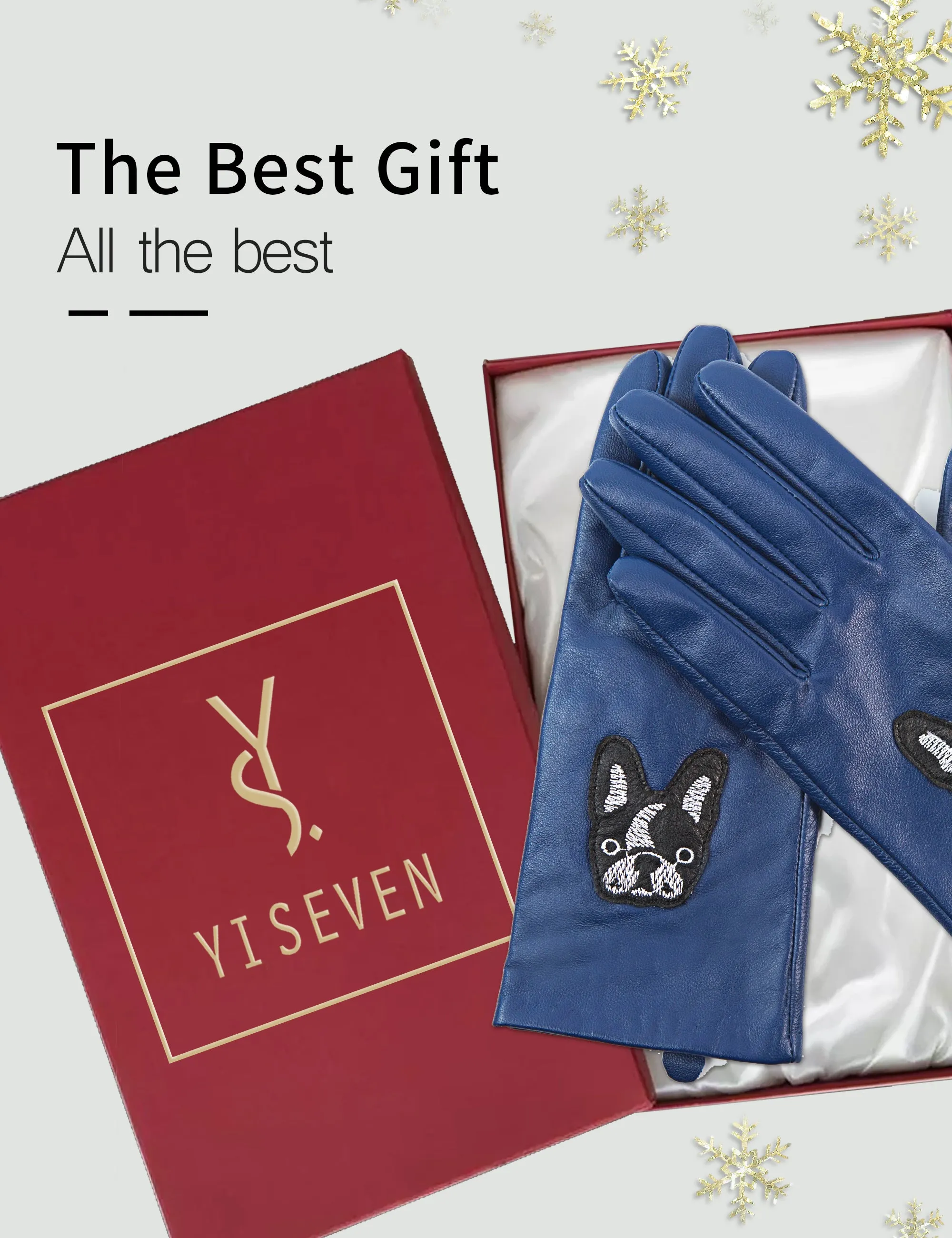 YISEVEN Women‘s Genuine Sheepskin Leather Gloves